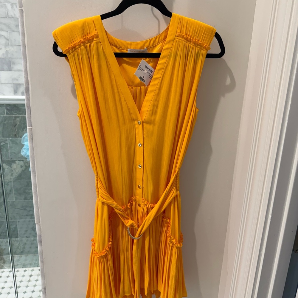 Yellow sleeveless top